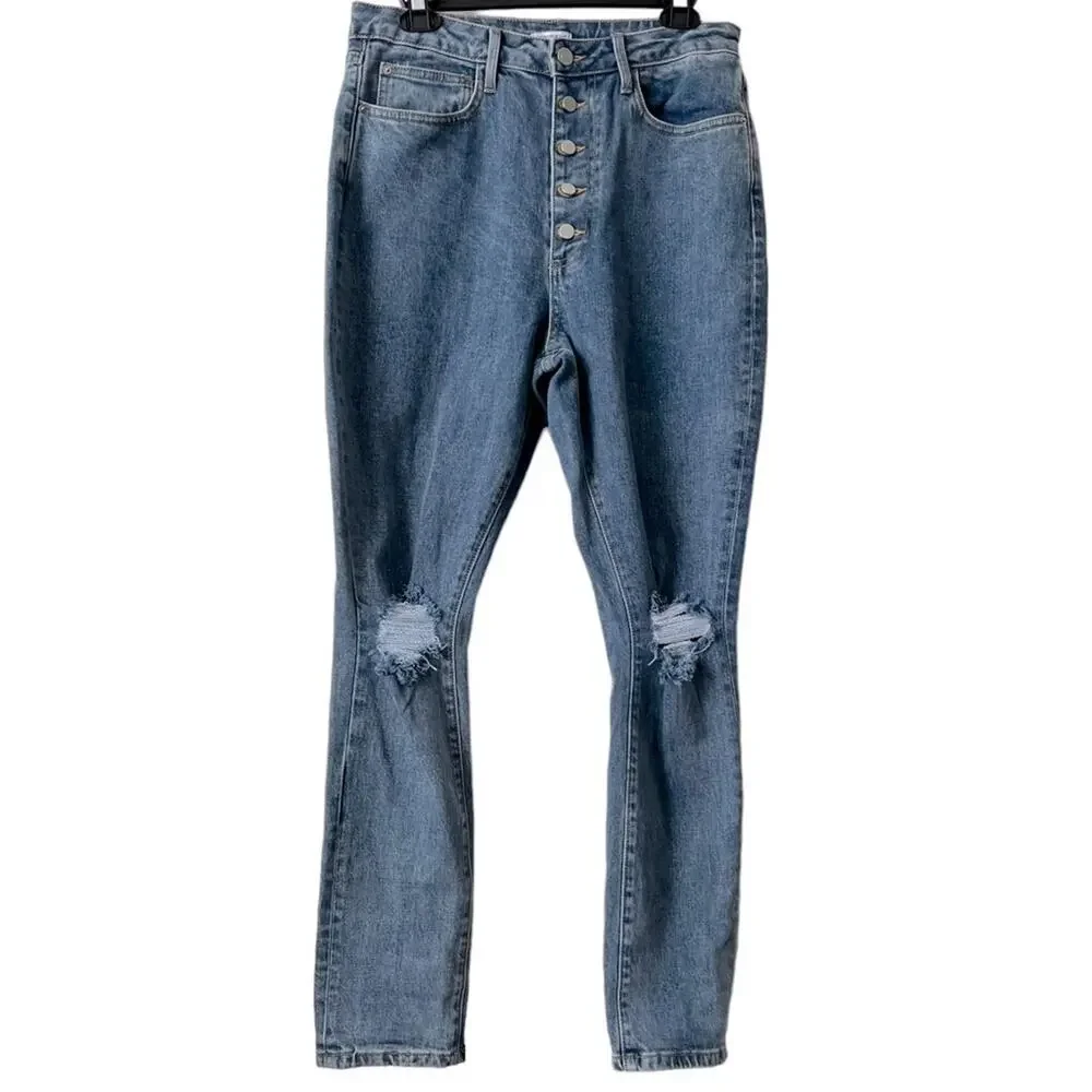 WeWoreWhat The Danielle High Rise Distressed Jeans Size 30 - Picture 2 of 12